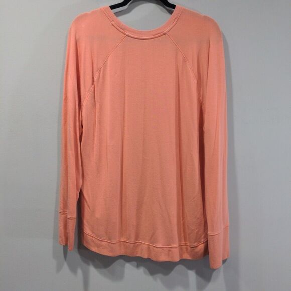 Athleta Womens Mindset Tulip Hem Pullover Sweater Size XL Peach Athleisure - Picture 8 of 11